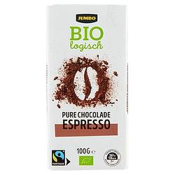 Foto van Jumbo biologisch pure chocolade espresso 100g
