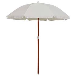 Foto van Vidaxl parasol met stalen paal 180 cm zandkleurig