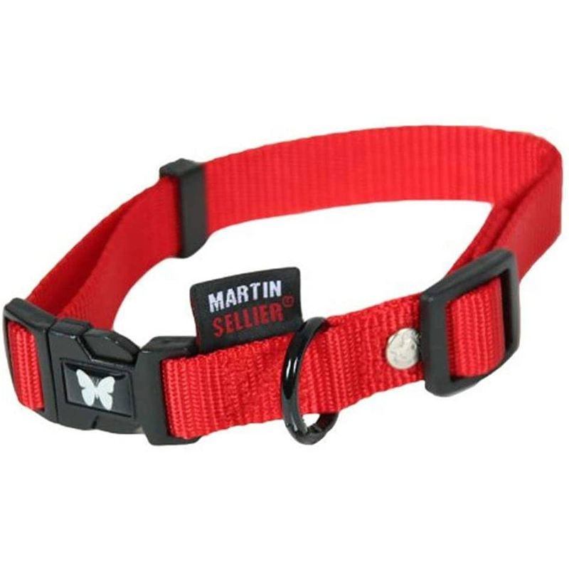 Foto van Martin sellier halsband 30-45 x 1,6 cm nylon rood