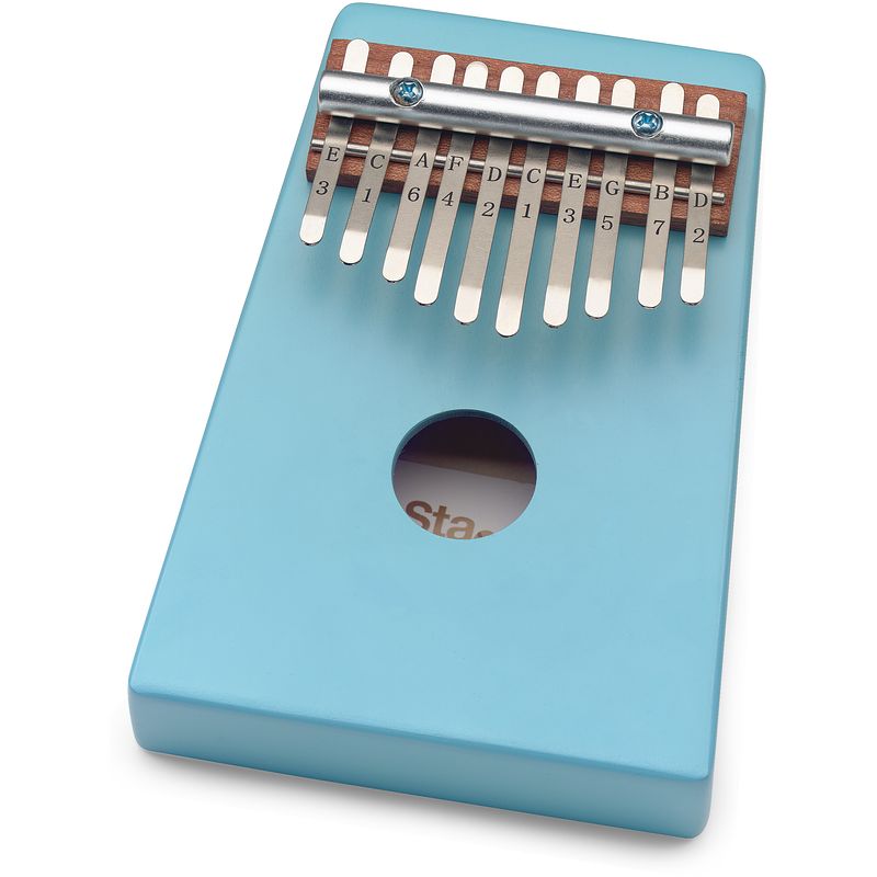 Foto van Stagg 10 keys kid kalimba blue met beschermhoesje