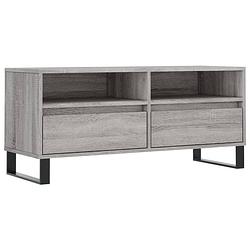 Foto van Vidaxl tv-meubel 100x34,5x44,5 cm bewerkt hout grijs sonoma eikenkleur