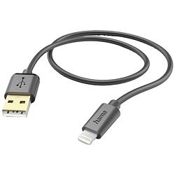 Foto van Hama usb-laadkabel usb 2.0 apple lightning stekker, usb-a stekker 1.5 m zwart 00201580