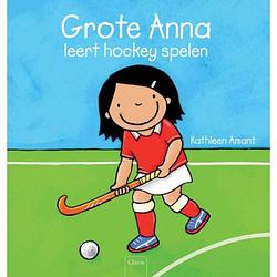 Foto van Grote anna leert hockey spelen