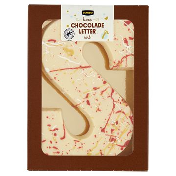 Foto van Jumbo luxe chocoladeletter wit s 200g