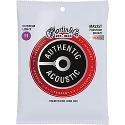 Foto van Martin strings ma535t authentic lifespan 2.0 phosphor bronze