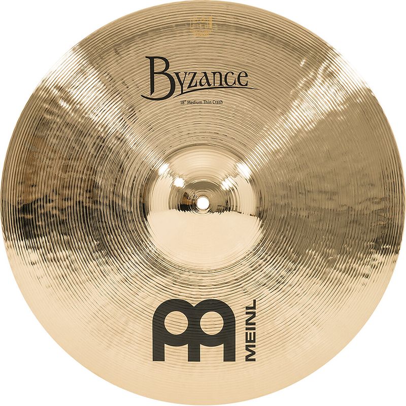 Foto van Meinl b18mtc-b byzance brilliant medium thin crash 18 inch bekken