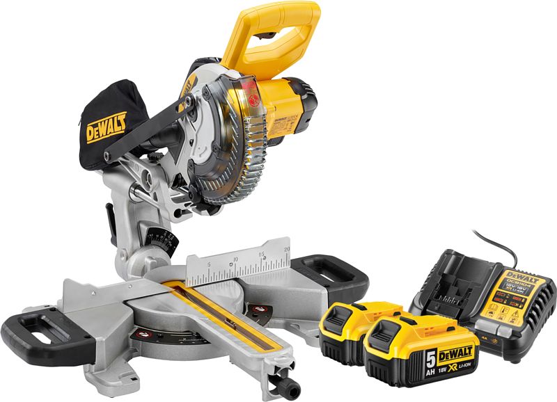 Foto van Dewalt dcs365n-xj 5,0 ah accu (2x) starterspakket