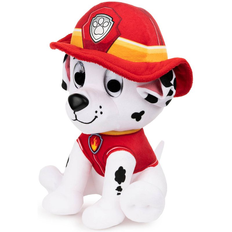 Foto van Nickelodeon knuffel paw patrol marshall 11 cm pluche rood/wit