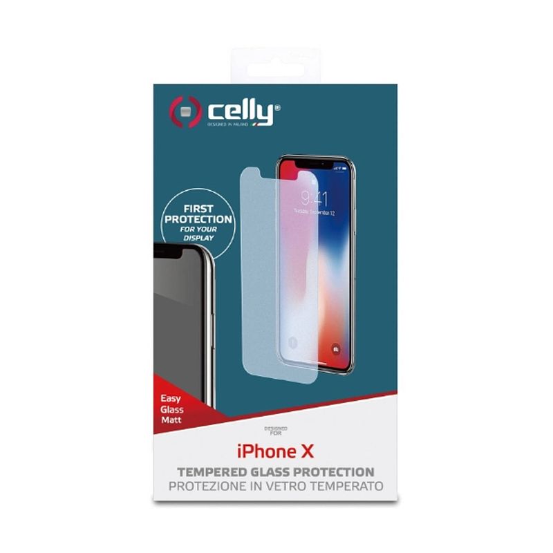 Foto van Easy glass screenprotector voor iphone xs/x - glas - celly