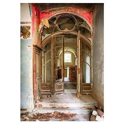 Foto van Ter halle® glasschilderij 80 x 120 cm oud verlaten gebouw