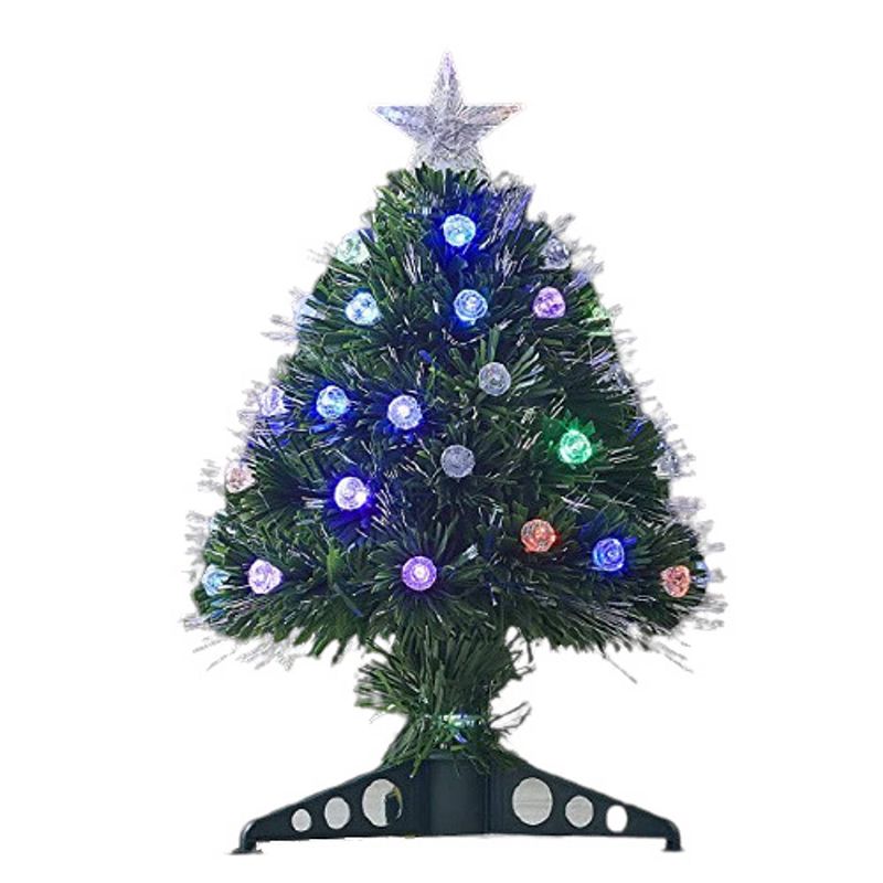 Foto van Luca lighting kunstkerstboom led 45 x 25 cm microvezel groen