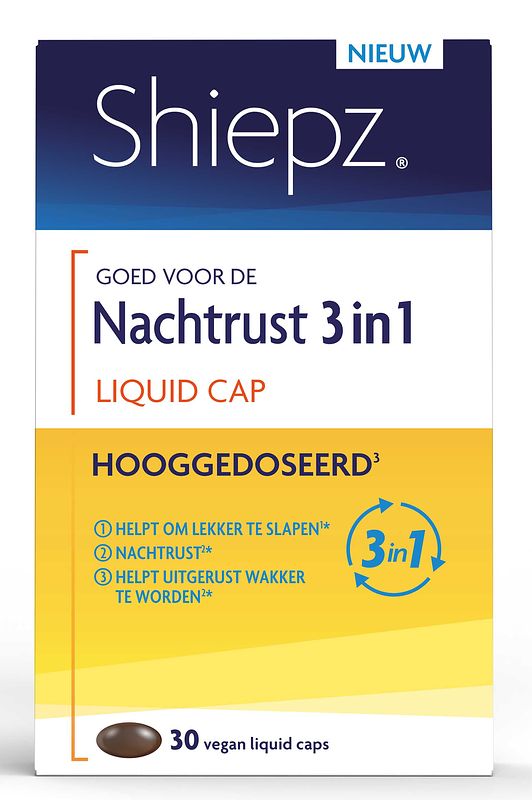 Foto van Shiepz nachtrust 3 in 1 hooggedoseerd capsules