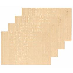 Foto van Set van 4x stuks placemats naturel bamboe 45 x 30 cm - placemats