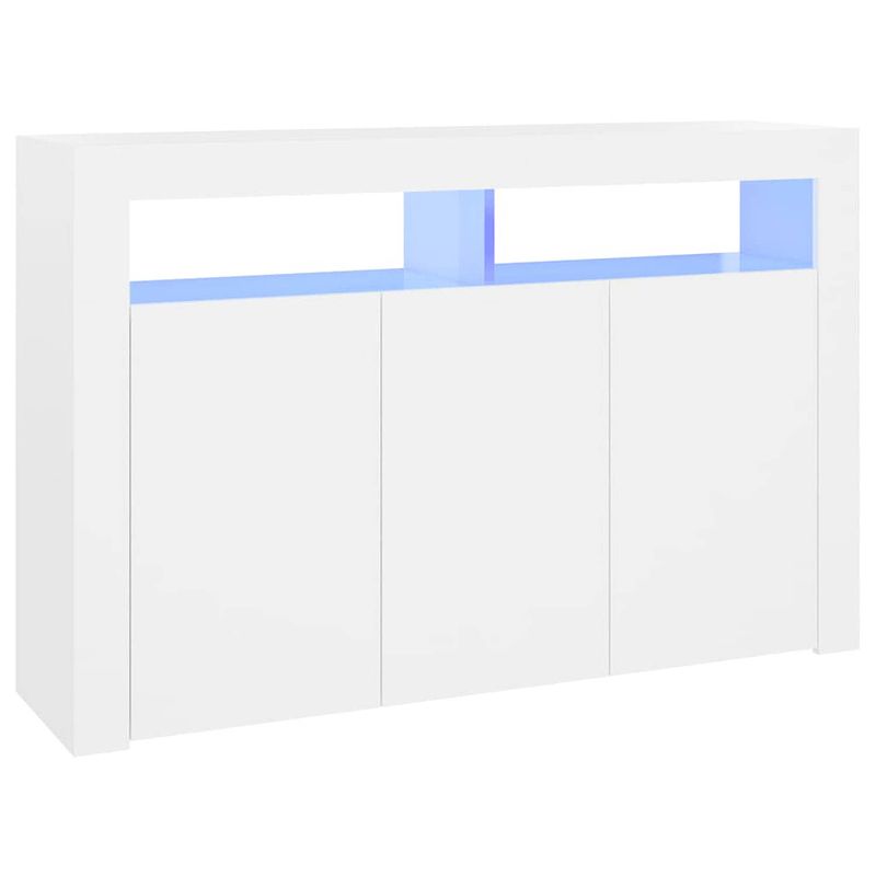 Foto van Vidaxl dressoir met led-verlichting 115,5x30x75 cm wit