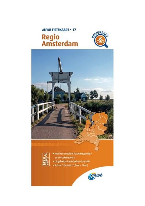 Foto van Fietskaart regio amsterdam 1:66.666 - anwb - paperback (9789018047184)