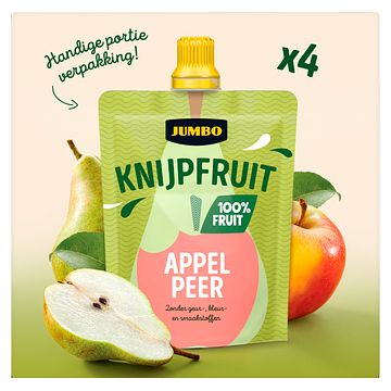 Foto van Jumbo knijpfruit appel peer 4 x 90g