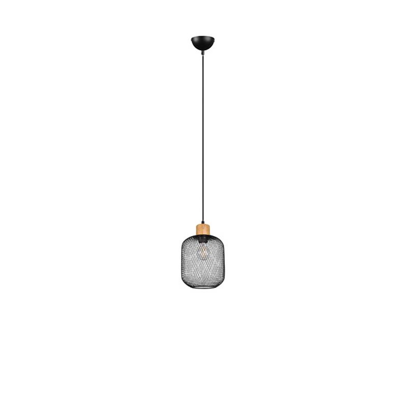 Foto van Industriële hanglamp calimero - metaal - zwart