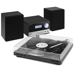 Foto van Audizio stereo set met cd speler en radio (fm en dab), platenspeler, bluetooth en mp3 - 50w