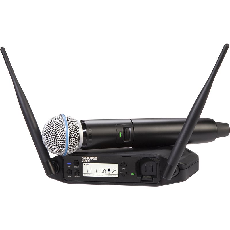 Foto van Shure glxd24+/b58 draadloze handheld microfoon