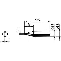 Foto van Ersa 842 cd soldeerpunt beitelvorm grootte soldeerpunt 2.2 mm inhoud: 1 stuk(s)