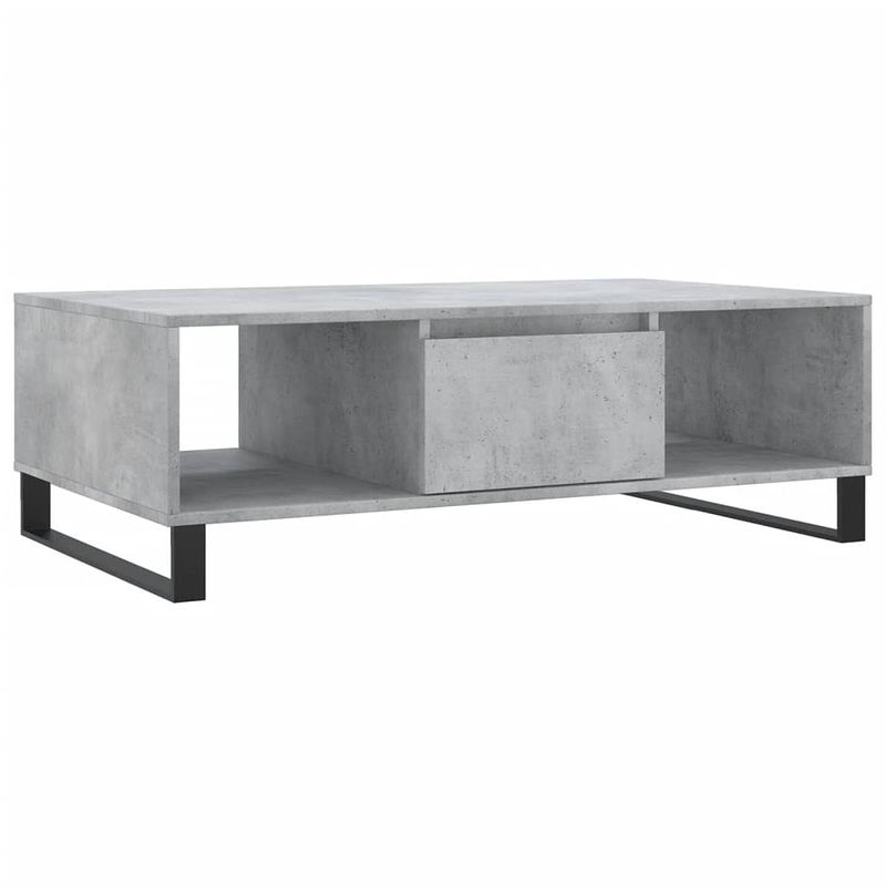 Foto van Infiori salontafel 104x60x35 cm bewerkt hout betongrijs