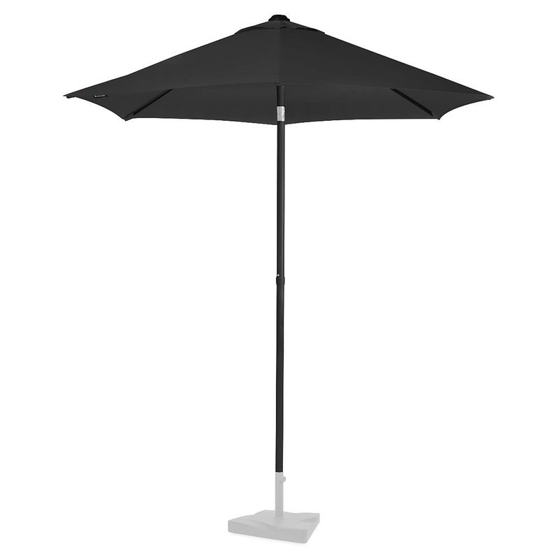 Foto van Vonroc parasol torbole - ø200cm - premium parasol antraciet/zwart
