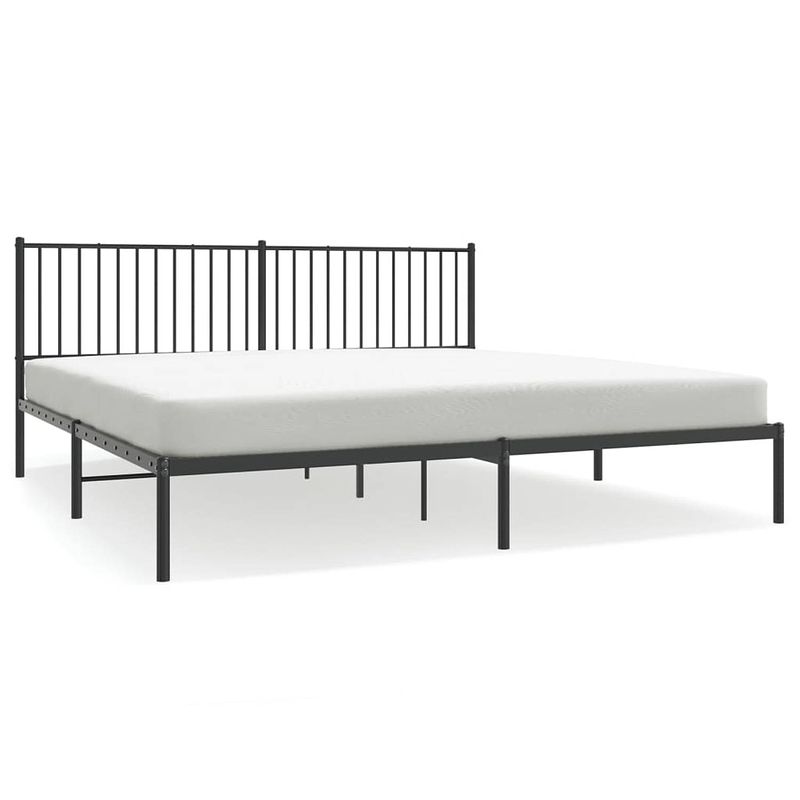 Foto van The living store bedframe - klassiek - metalen constructie - metalen latten - extra opbergruimte - comfortabele