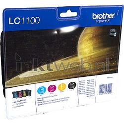 Foto van Brother lc-1100 multipack zwart en kleur cartridge