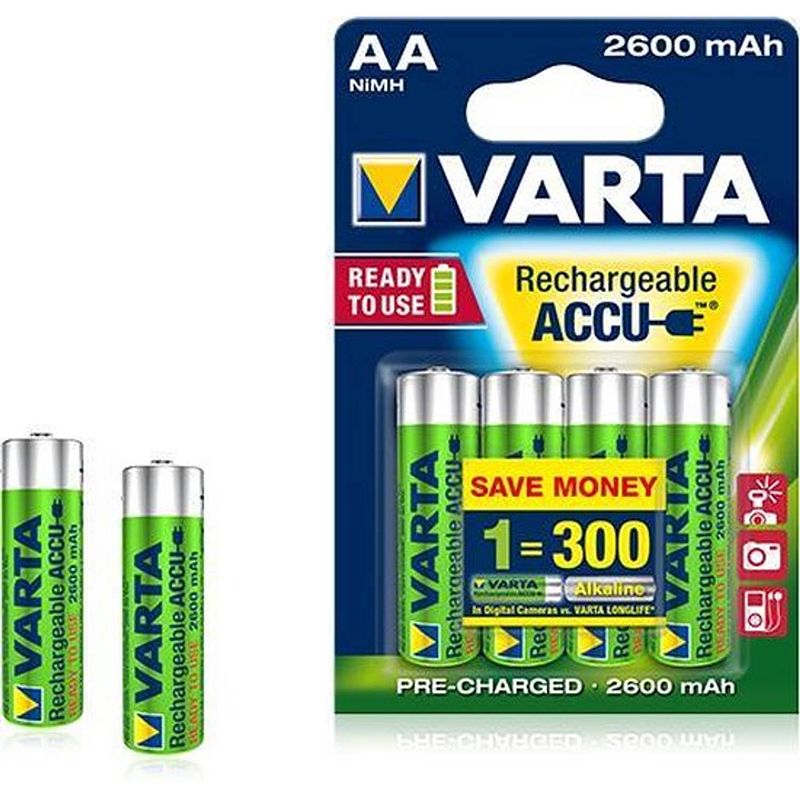 Foto van Varta aa oplaadbare batterijen 2600mah