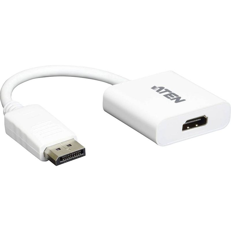 Foto van Aten vc985-at displayport / hdmi adapter [1x displayport stekker - 1x hdmi-bus] wit 10.00 cm