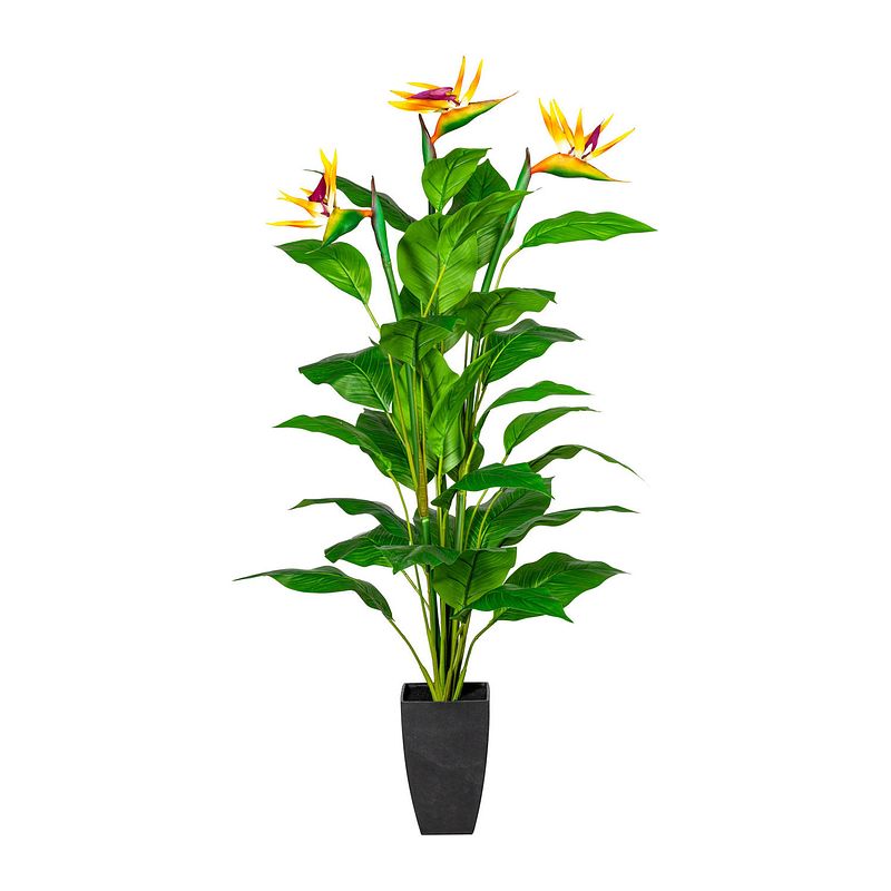 Foto van Kopu® kunstplant strelitzia nicolai 133 cm - paradijsvogel 3 bloemen