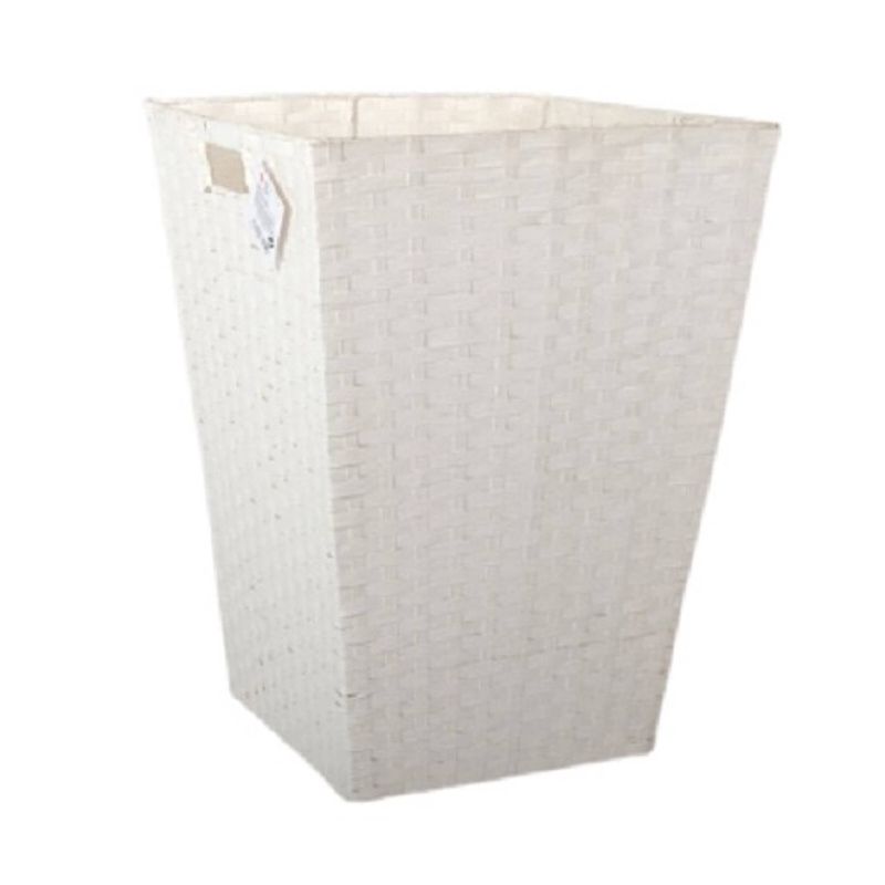 Foto van Gerimport wasmand 39 x 39 x 51 cm polyester wit