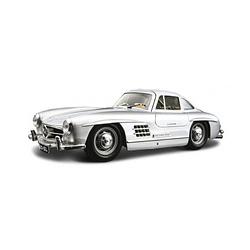 Foto van Modelauto mercedes-benz 300sl 1954 zilver schaal 1:24/19 x 7 x 5 cm - speelgoed auto's