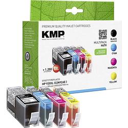 Foto van Kmp inkt vervangt hp 920xl compatibel combipack zwart, cyaan, magenta, geel h67v 1717,0055