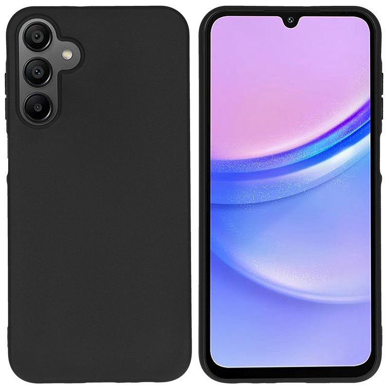 Foto van Accezz color backcover samsung galaxy a15 (5g/4g) telefoonhoesje zwart