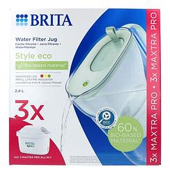 Foto van Brita style eco waterfilterkan groen + 4 maxtra filterpatronen
