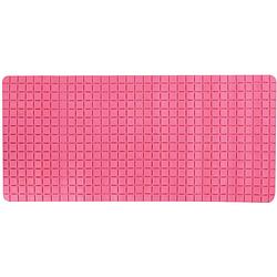 Foto van Msv douche/bad anti-slip mat badkamer - rubber - fuchsia roze - 76 x 36 cm - badmatjes