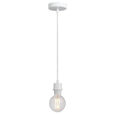 Foto van Pendel hanglamp wit met schroefdraad voor kap - e27 - 100 cm - leen bakker