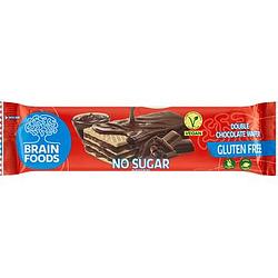 Foto van Brain foods double chocolate wafer gluten free 40g bij jumbo