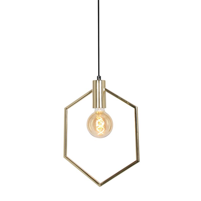 Foto van Light & living aina hanglamp goud