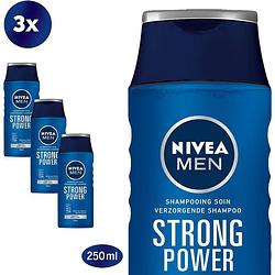 Foto van Men strong power shampoo - 3x 250ml c
