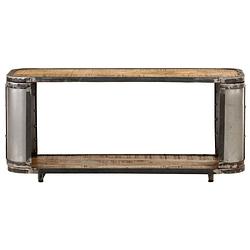 Foto van The living store tv-meubel industriële stijl - 90x30x40cm - massief mangohout