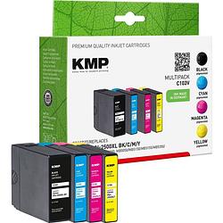 Foto van Kmp inkt vervangt canon pgi-2500xl compatibel combipack zwart, cyaan, magenta, geel c103v 1565,0050
