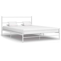 Foto van Vidaxl bedframe metaal wit 120x200 cm