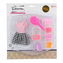 Foto van Toi-toys tienerpopkleding en accessoires meisjes roze 8-delig