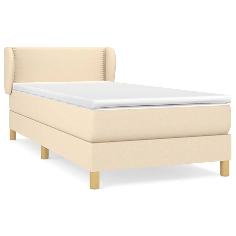 Foto van The living store boxspringbed - pocketvering 90x190cm - crème