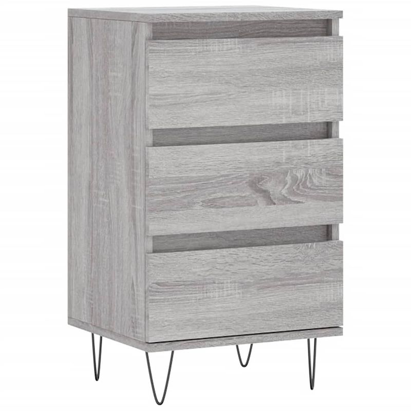 Foto van Vidaxl dressoir 40x35x70 cm bewerkt hout grijs sonoma