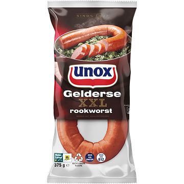 Foto van Unox rookworst gelderse xxl 375g bij jumbo