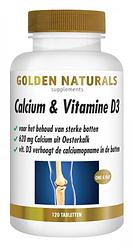 Foto van Golden naturals calcium & vitamine d3 tabletten