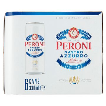 Foto van Peroni nastro azzurro blik 6 x 330ml bij jumbo